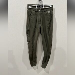 Ethos Equestrian Wren Women’s Riding Breeches Olive Dark Green Size 26 EUC